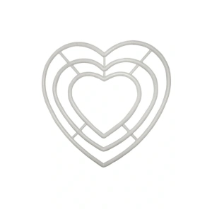 Kalp Makrome Halkası 3lü 20 Cm