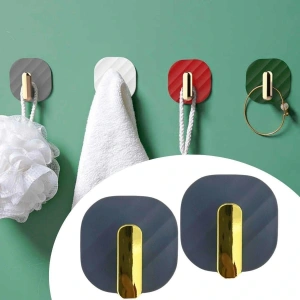 Leyloş  2li Yapışkanlı Retro Askılık Dolap Kapak Kulpu Gri