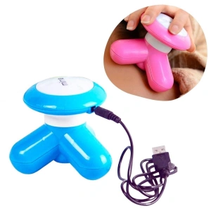 Leyloş 3 Başlıklı Titreşimli Usb Şarjlı Mini El Masaj Aleti