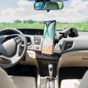 Leyloş 360 Derece Dönen Torpido Üstü Uzunluk Ayarlamalı Vantuzlu Teleskopik Araç Telefon Tutucu