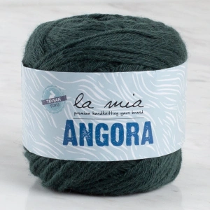 Leyloş Angora 50gr. Koyu Yeşil El Örgü İpi - L131 - 34215