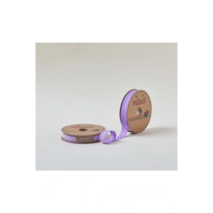 Leyloş Büyük Puanlı Katlı A18 Mor 2 Cm 25 Metre %65 Koton %35 Polyester