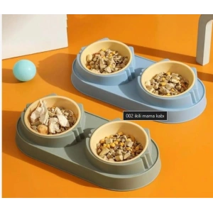 Leyloş Çift Bölmeli Mama Ve Su Kabı