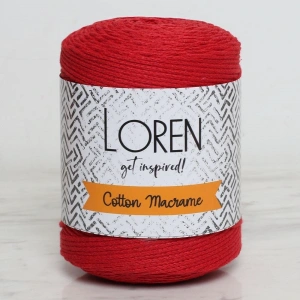 Leyloş Cotton Macrame Kırmızı - R095 - 34374