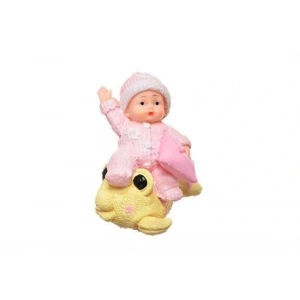 Leyloş Decotown Hediyelik Sevimli Pembe Bebek Biblo Polyester Süs Eşyası