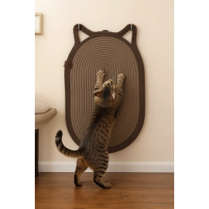 Leyloş Dekoratif Kedi Kulaklı Tırmalama Paspası