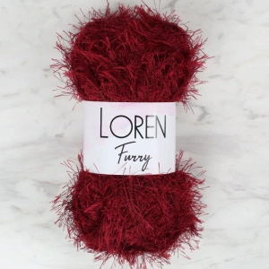 Leyloş Furry Bordo El Örgü İpi - Rf026 - 34054