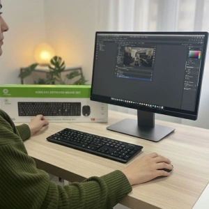 Leyloş Kablosuz Q Klavye Mouse Seti Rahat Yazım, Sessiz Tuşlar, Ofis Ve Ev Kullanımına Uygun Set Yk7100