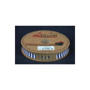 Leyloş Kalın Çizgili Katlı F04 Lacivert 2 Cm 25 Metre %65 Koton %35 Polyester