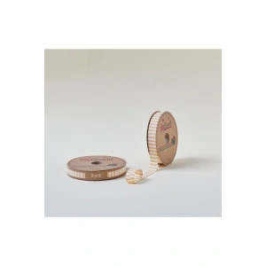 Leyloş Kalın Çizgili Katlı F06 Sarı 2 Cm 25 Metre %65 Koton %35 Polyester