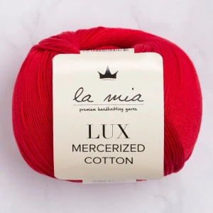 Leyloş Lux Mercerized Cotton Kırmızı El Örgü İpi - 19 - 33745