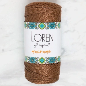 Leyloş Macrame Kahverengi El Örgü İpi - Rm 0200 - 34349