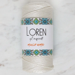 Leyloş Macrame Krem El Örgü İpi - Rm 010 - 34325