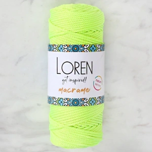 Leyloş Macrame Neon Sarı El Örgü İpi - L114