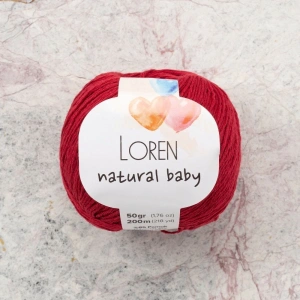 Leyloş Natural Baby Bordo El Örgü İpi - R099 - 33819