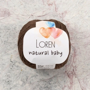 Leyloş Natural Baby Kahverengi El Örgü İpi - R035 - 33941