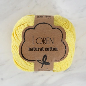 Leyloş Natural Cotton Pastel Sarı El Örgü İpi - R086 - 33915