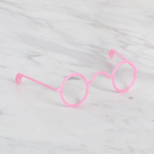 Leyloş Plastik Amigurumi Gözlük Pembe