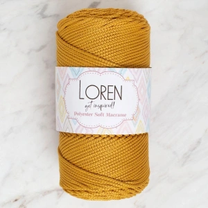 Leyloş Polyester Soft Macrame Hardal El Örgü İpi - Lm061 - 34449