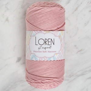 Leyloş Polyester Soft Macrame Pembe El Örgü İpi - Lm042 - 34446