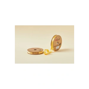 Leyloş Saten Katlı 048 Koyu Sarı 2 Cm 25 Metre %100 Polyester