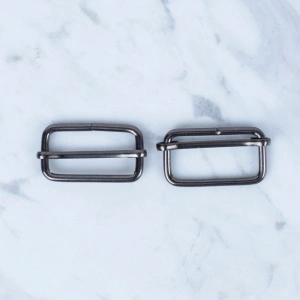 Leyloş Siyah Metal Toka Sürgülü 2 Li Paket