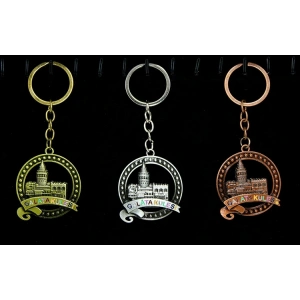 Metal Galata Kulesi Anahtarlık Model 3