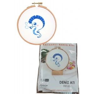 Nakış Kitleri Kasnaklı 8.6 X 6 Cm Deniz Atı
