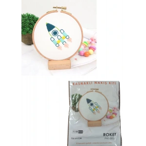 Nakış Kitleri Kasnaklı 8.6 X 6 Cm Roket