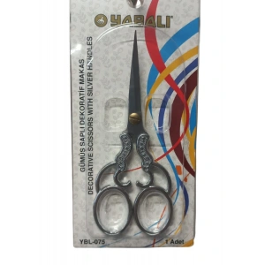 Nakış Makası Gümüş Saplı Dekoratif Makas Ybl-075 Model 5