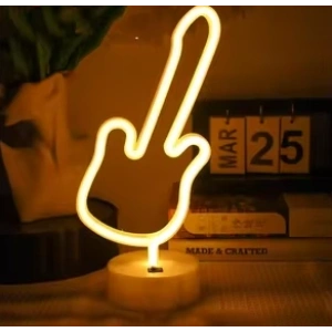 Neon Gitar Masa Lambası