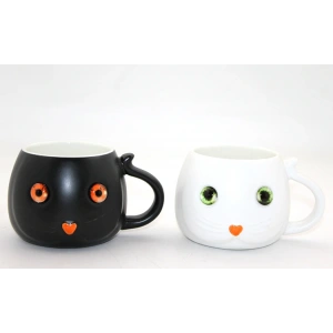 Porselen Kedili Kupa Bardak