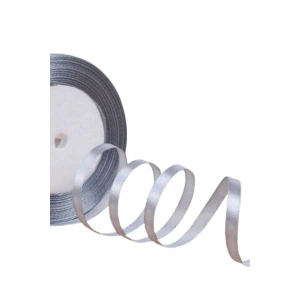 Saten Kurdele 3 Cm 10 Metre Gri