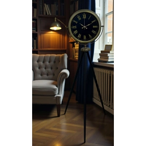 Vintage Roma Rakamlı Modern Tripod Ayaklı Saat