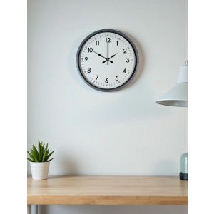 Zentime 36 Cm Gri Dekoratif Duvar Saati