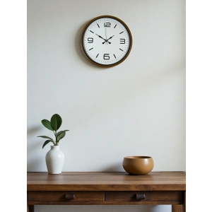 Zentime 36 Cm Kahverengi Dekoratif Duvar Saati