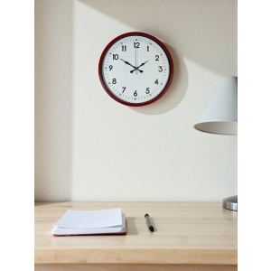 Zentime 36 Cm Kırmızı Dekoratif Duvar Saati