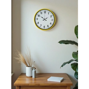 Zentime 36 Cm Sarı Dekoratif Duvar Saati