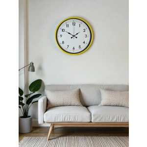 Zentime 36 Cm Sarı Dekoratif Duvar Saati