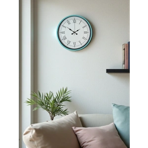 Zentime 36 Cm Turkuaz Dekoratif Duvar Saati