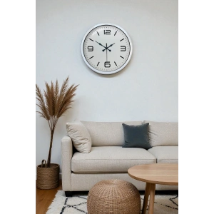 Zentime 40 Cm Beyaz Klasik Duvar Saati