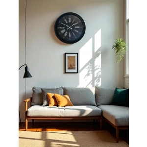 Zentime 40 Cm Siyah Şık Duvar Saati