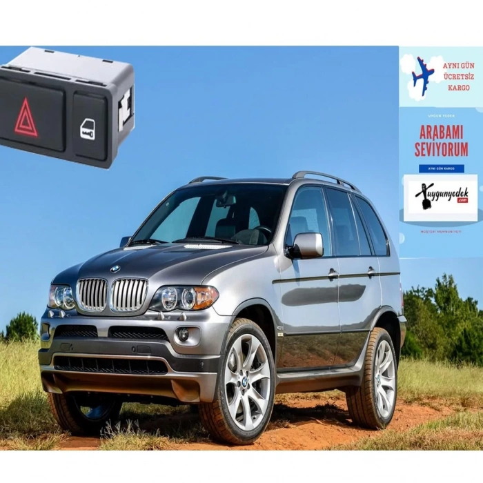 BMW E53 X5 FLAŞÖR DÖRTLÜ VE KAPI KİLİTLEME DÜĞMESİ (OEM ÜRÜN)