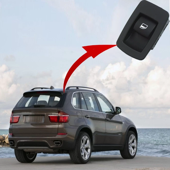BMW X5 E70 TEKLİ CAM ANAHTARI DÜĞMESİ 2007--2012 SİYAH