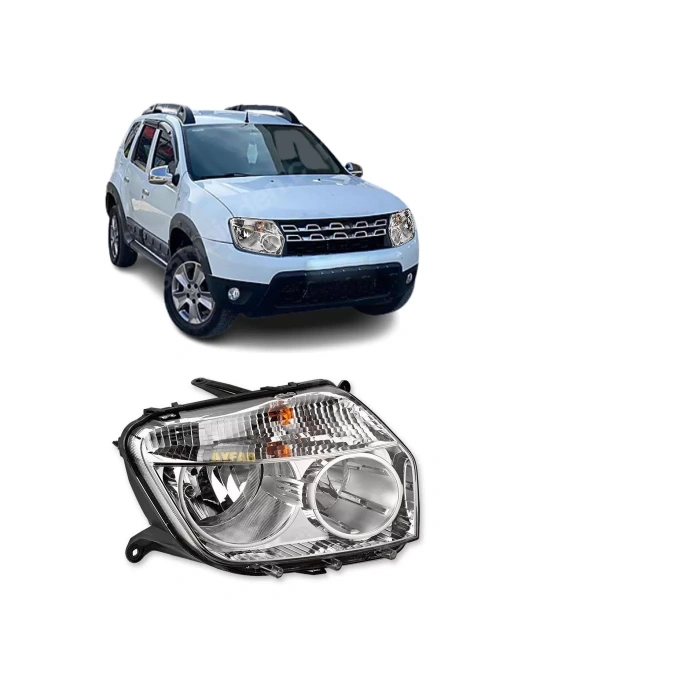 DACİA DUSTER SOL ÖN FAR KROM ÇERÇEVELİ 2010--2014