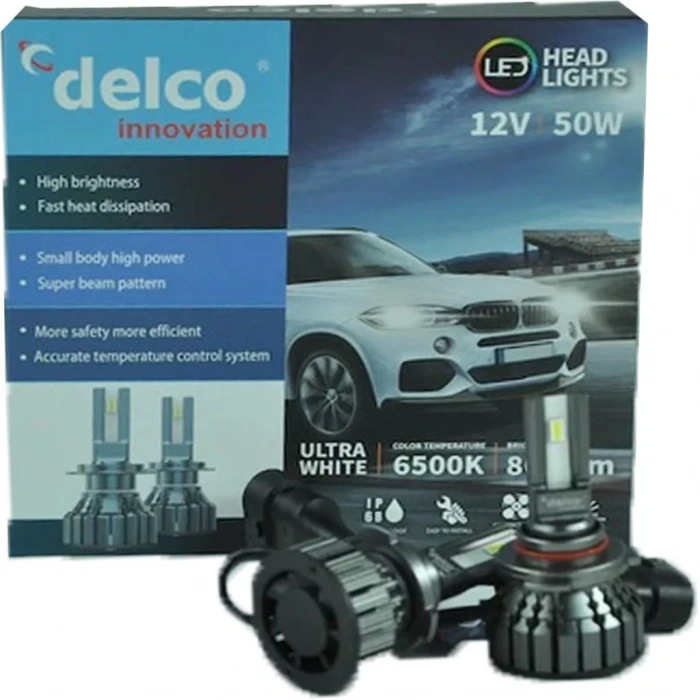 Delco Special Serisi HB3 9005 Led Xenon Slim Led 8000 Lümen 6500K