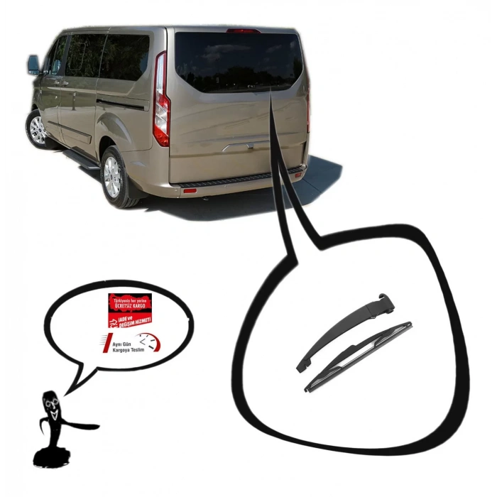 FORD TOURNEO TRANSİT CUSTOM ARKA SİLECEK KOLU VE SÜPÜRGESİ