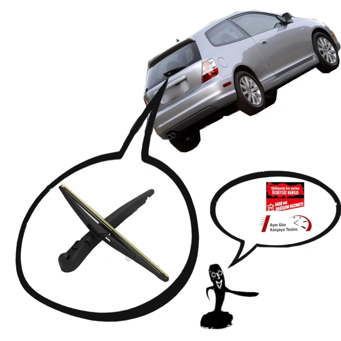 HONDA CİVİC ARKA SİLECEK KOLU VE SÜPÜRGESİ 2002--2005