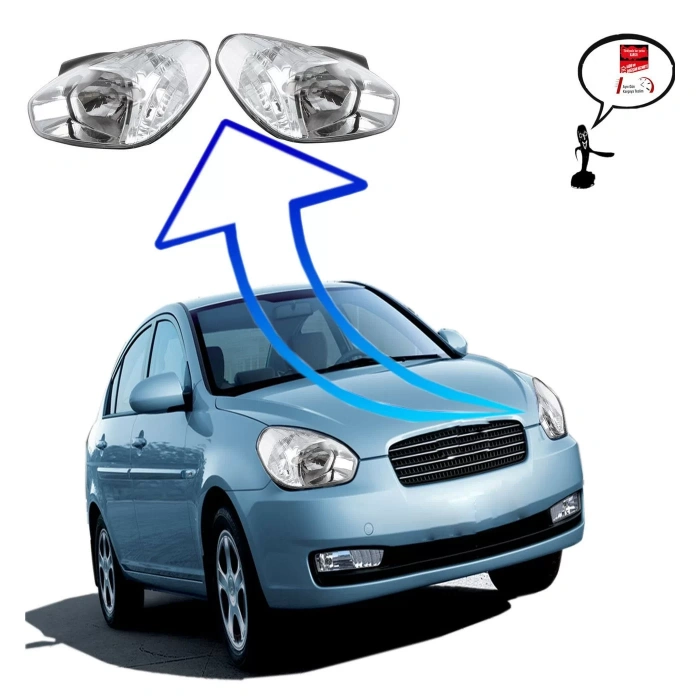 HYUNDAİ ACCENT ERA SAĞ+SOL ÖN FAR ŞEFFAF SİNYALLİ 2009--2011