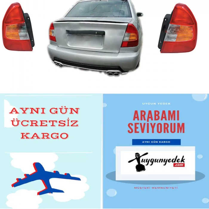 HYUNDAİ ACCENT MİLENYUM SAĞ ARKA STOP LAMBASI 2000--2002
